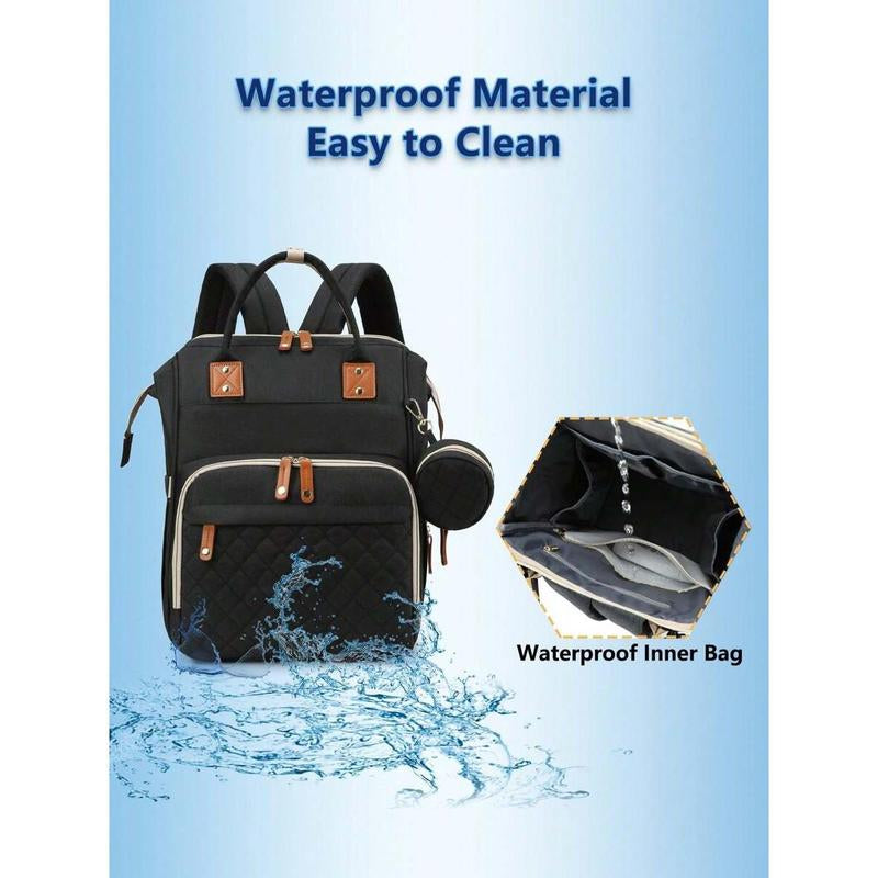 1Pc Baby Diaper Bag Backpack with Changing Station, Multifunction Portable Waterproof Large Capacity Travel Baby Changing Bags, Baby Stuff Organizer , Baby Registry Search, Baby Diaper Bags for Boys & Girls, Newborn Baby Essential Gifts Comfort