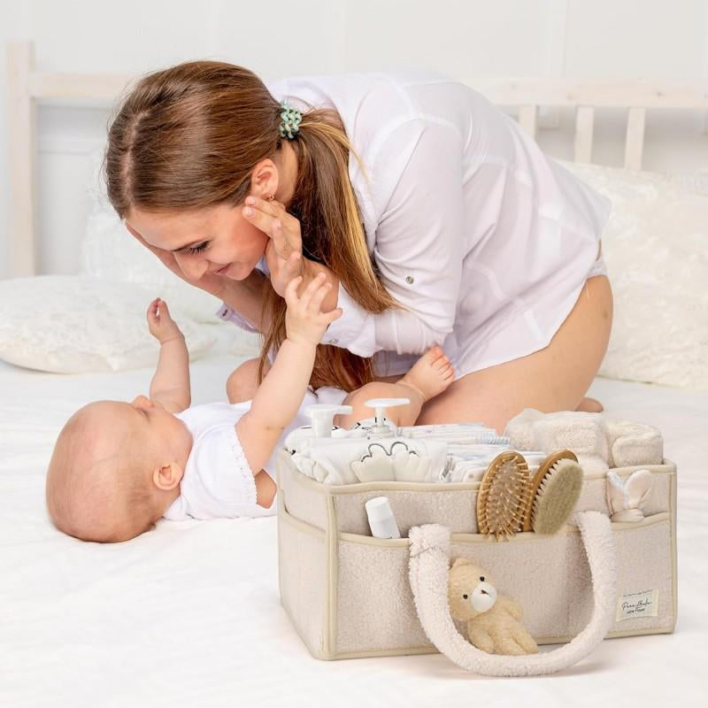 Baby Storage Basket Desktop Changing Storage Basket Wipes Storage Portable Baby Essentials Organizer Nursery Storage Basket Portable Storage Solution