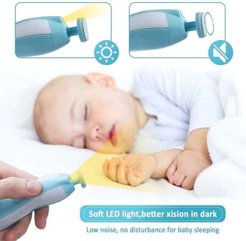 Baby Nail Trimmer Electric and Baby Grooming Kit,Baby Nail Clippers, 6 in 1 Baby Nail File,Nail File Baby Grooming Kit Manicure Set for Toddler or Adults,Blue