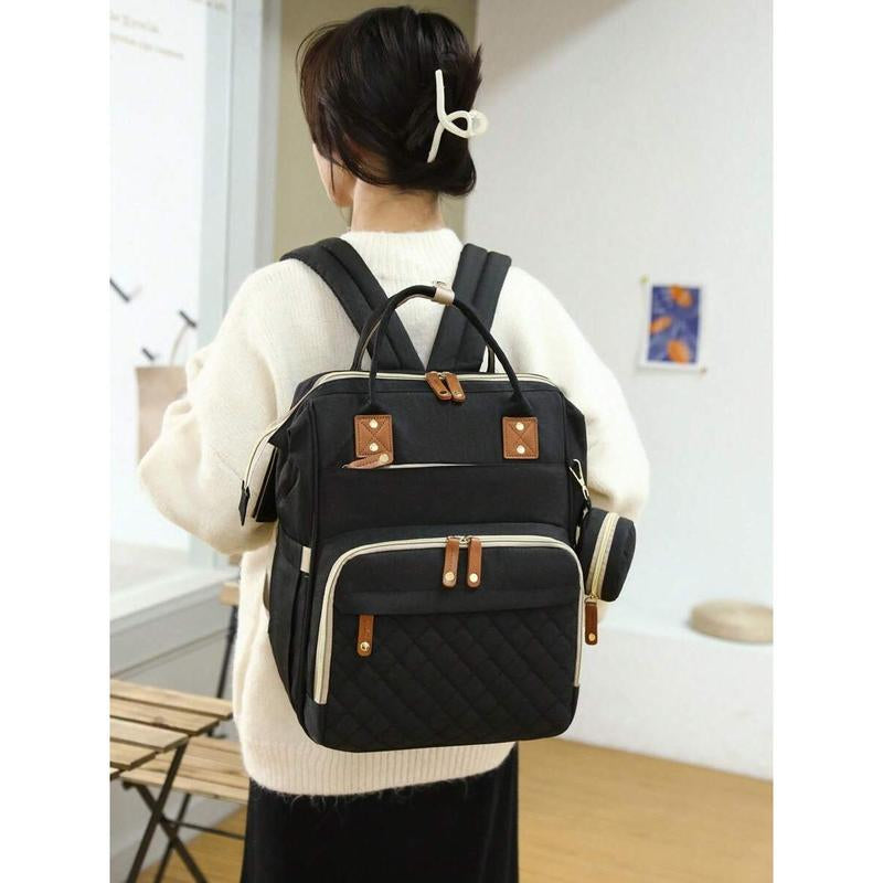 1Pc Baby Diaper Bag Backpack with Changing Station, Multifunction Portable Waterproof Large Capacity Travel Baby Changing Bags, Baby Stuff Organizer , Baby Registry Search, Baby Diaper Bags for Boys & Girls, Newborn Baby Essential Gifts Comfort
