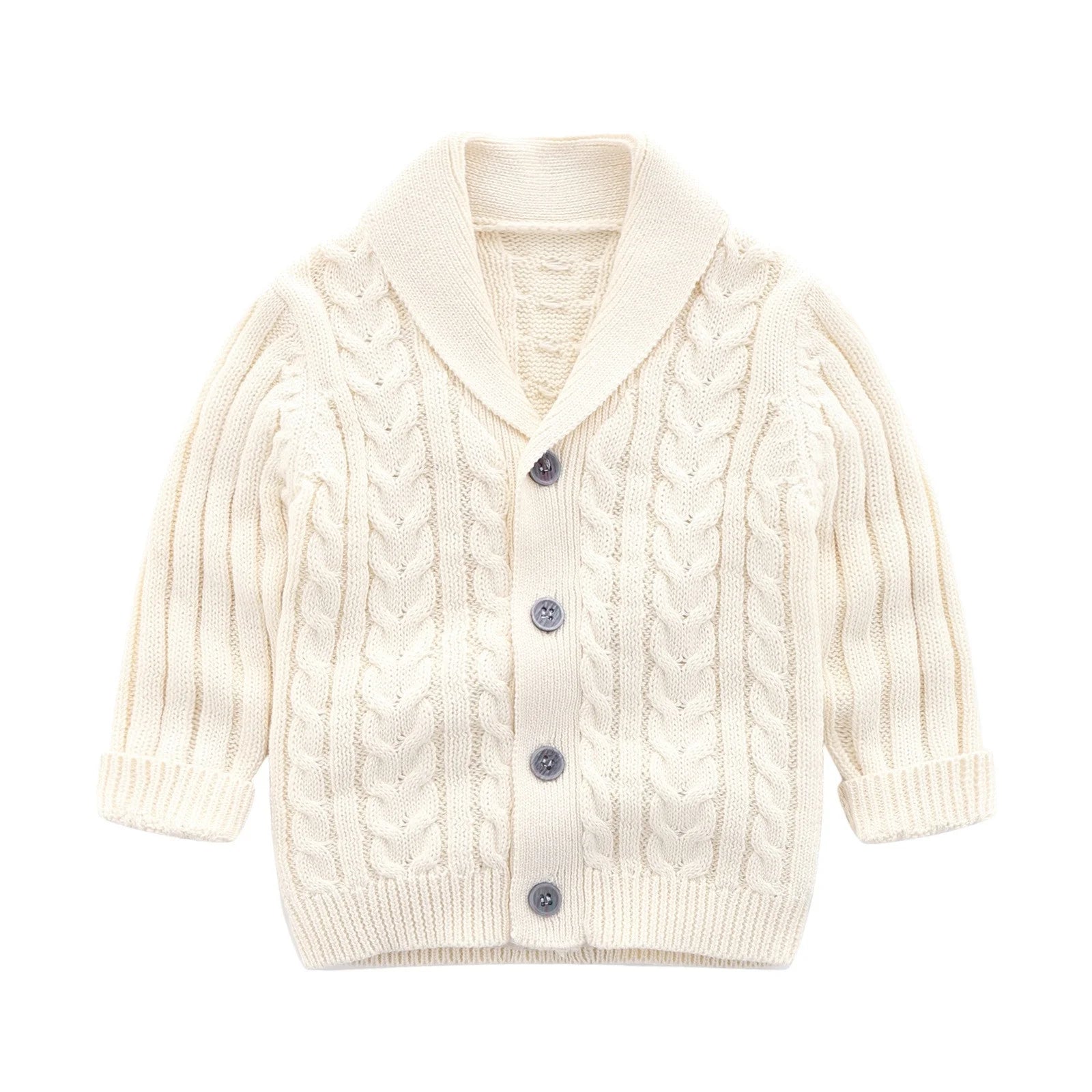 Baby Boys Girls Knit Cardigan Sweater, Toddler Baby Girls Boys Solid Spring Winter Long Sleeve Button Knit Sweater Coat Clothes Children'S Knitted Hooded Jumpsuits