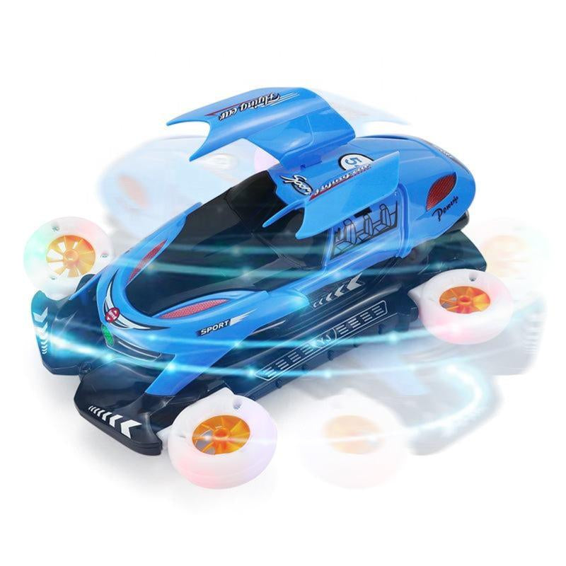 Automatic Electric Flying LED Car for Kids, 360°Rotating Stunt Car with Spins & Music and 4WD Transformation, Perfect Gift for Halloween Xmas