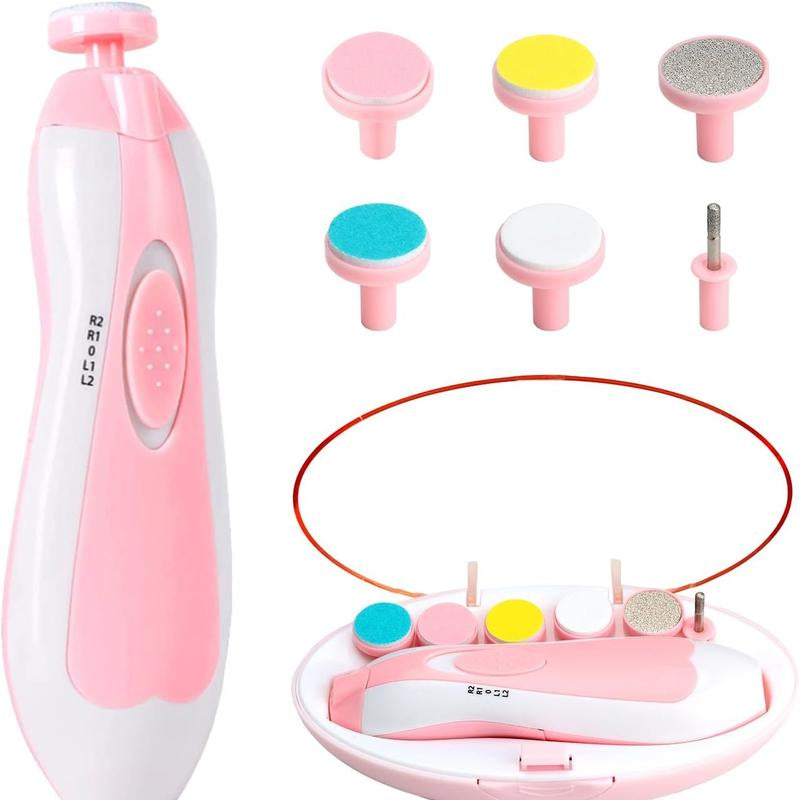 Baby Nail Trimmer Electric and Baby Grooming Kit,Baby Nail Clippers, 6 in 1 Baby Nail File,Nail File Baby Grooming Kit Manicure Set for Toddler or Adults,Blue
