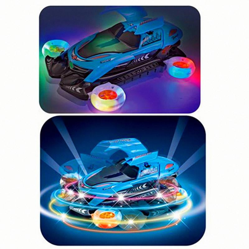 Automatic Electric Flying LED Car for Kids, 360°Rotating Stunt Car with Spins & Music and 4WD Transformation, Perfect Gift for Halloween Xmas