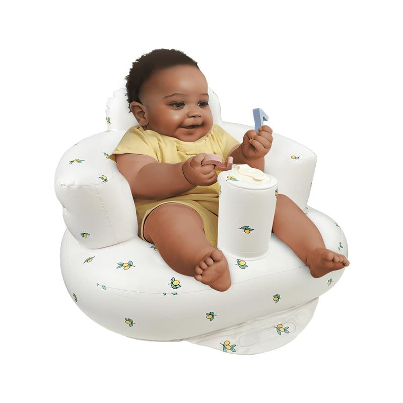 Inflatable Baby Seat 3+ Months, Built-In Air Pump Baby Seat for Kids, Toddler, Blow-Up Baby Chair with Back Support, Breathable Cover, Newborn Baby Essentials, Toddler Items, Baby Carrier Alternative, Baby Essentials & Baby Items, Christmas Baby Gift