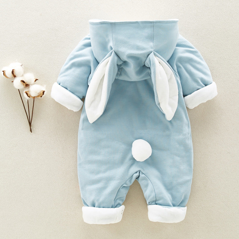 Baby Winter Romper - Hooded Cotton Padded Onesie for Newborns