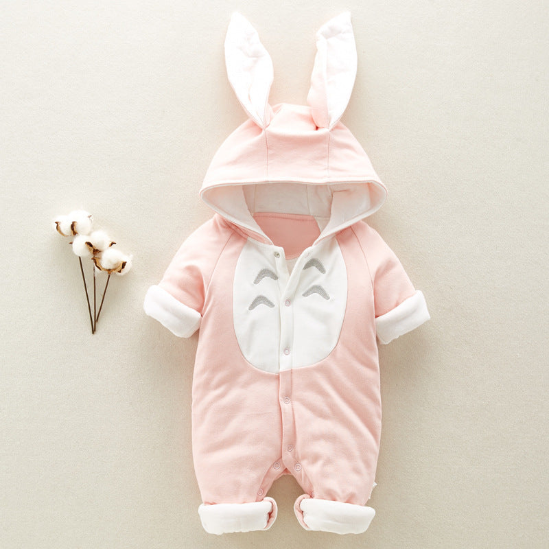 Baby Winter Romper - Hooded Cotton Padded Onesie for Newborns