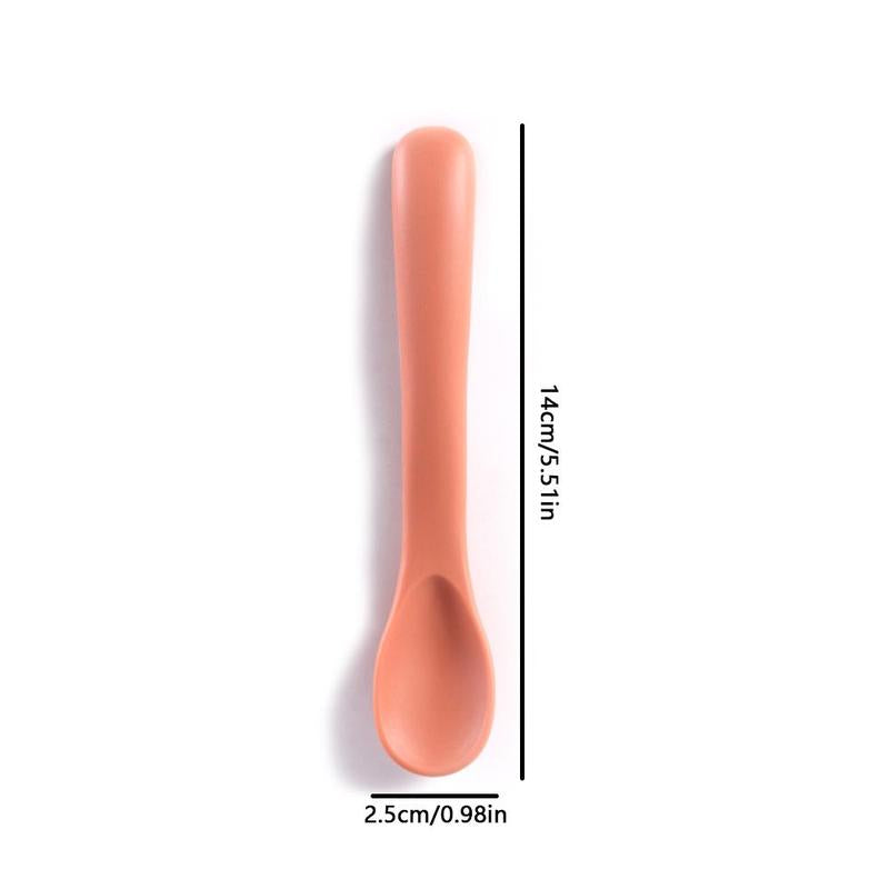 Silicone Baby Spoon Set, Baby Feeding Spoon, Baby Utensils for Self Feeding, Safe Baby Feeding Tool for Home & Travel