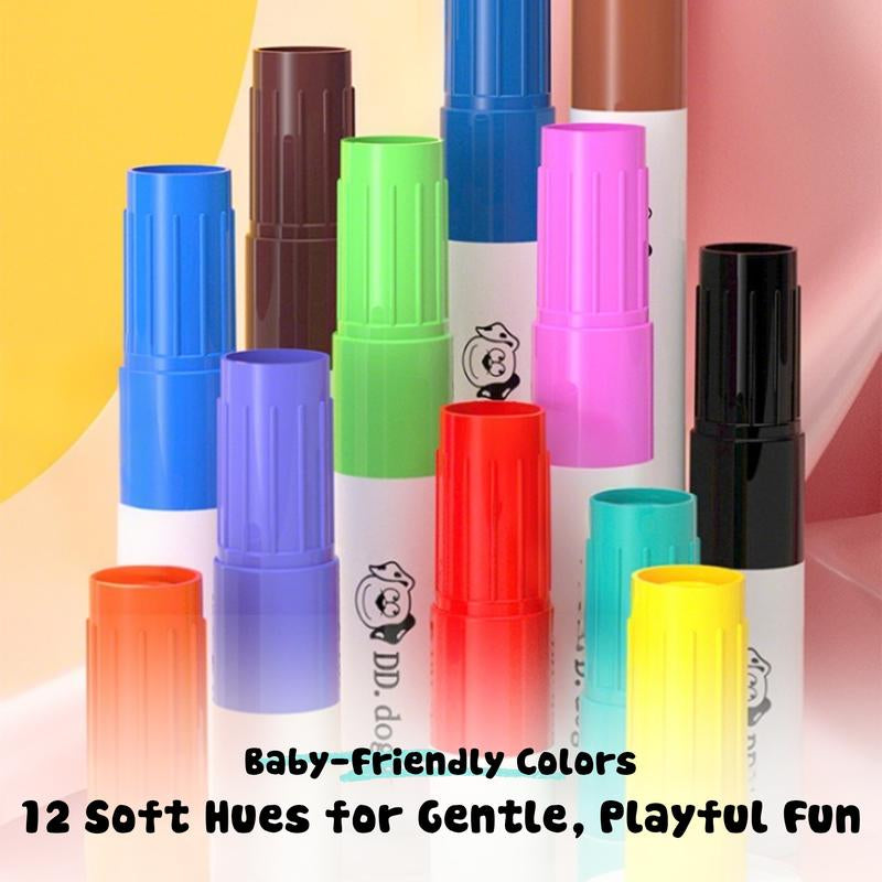 Magic Floating Marker Set 12 Vibrant Colors, Dry Erase Markers for Water Drawing with Spoons, Safe Non-Toxic Art Supplies for Kids Acrylic Painting Pen Watercolor Paint