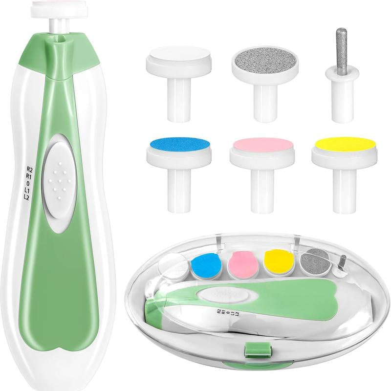 Baby Nail Trimmer Electric and Baby Grooming Kit,Baby Nail Clippers, 6 in 1 Baby Nail File,Nail File Baby Grooming Kit Manicure Set for Toddler or Adults,Blue