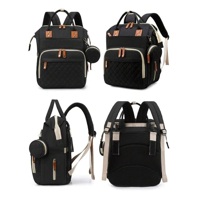 1Pc Baby Diaper Bag Backpack with Changing Station, Multifunction Portable Waterproof Large Capacity Travel Baby Changing Bags, Baby Stuff Organizer , Baby Registry Search, Baby Diaper Bags for Boys & Girls, Newborn Baby Essential Gifts Comfort