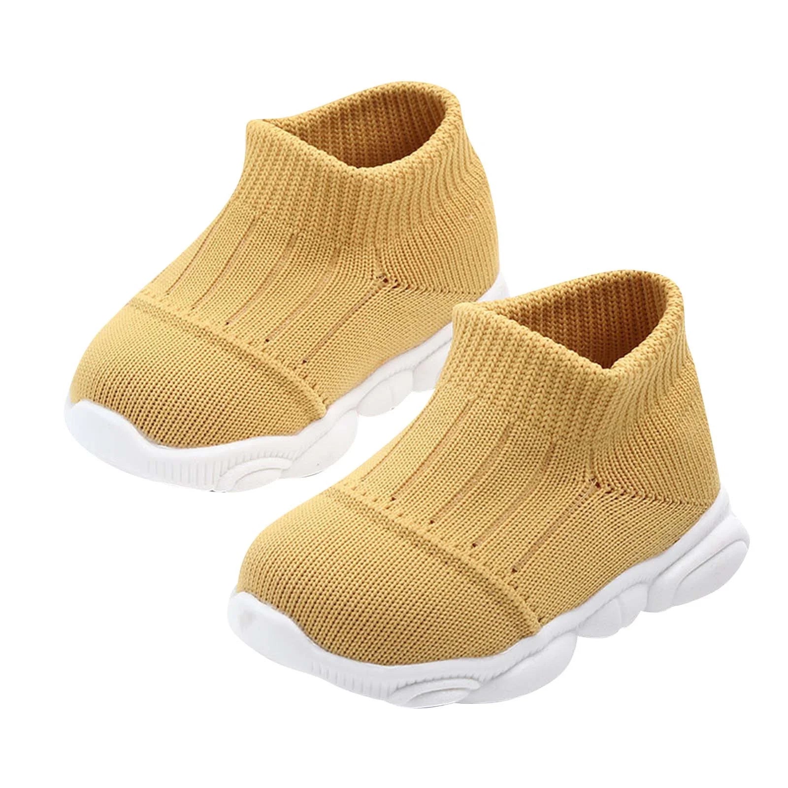 Toddler Shoes Clearance Toddler Infant Baby Girls Boys Casual Shoes Flying Woven Toddler Shoes Yellow 15-18 Months