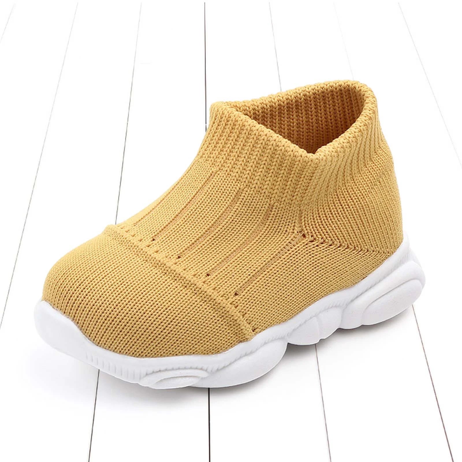 Toddler Shoes Clearance Toddler Infant Baby Girls Boys Casual Shoes Flying Woven Toddler Shoes Yellow 15-18 Months