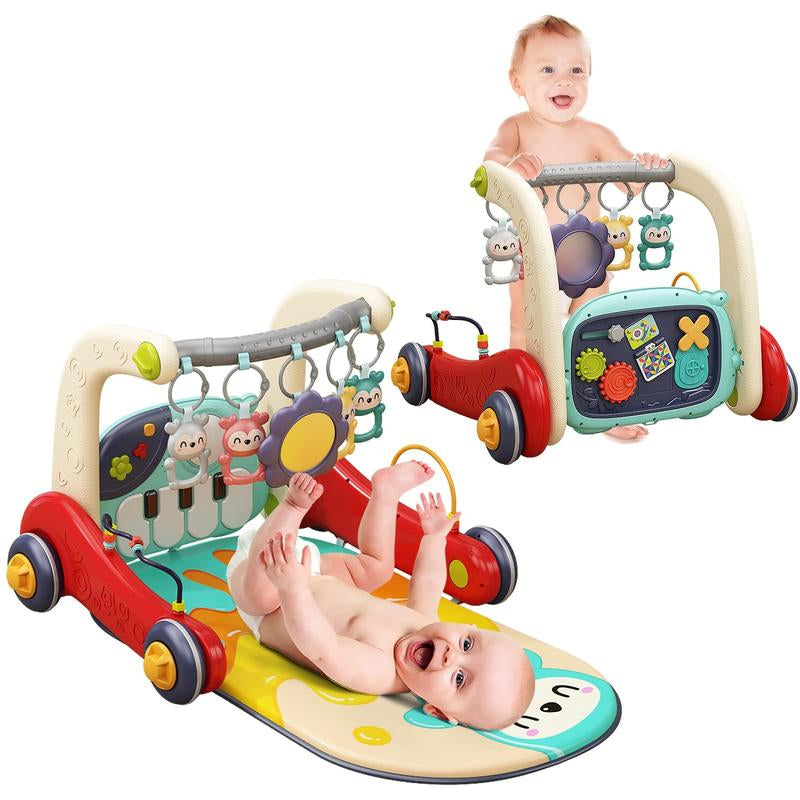 Baby Play Mat Baby Gym,Play Piano Tummy Time, Floor Activity Center,Baby Seat,Infant Baby Walker - Toddler Push Walker, Boy & Girl Gifts for Newborn Baby Toddler Sensory Cute