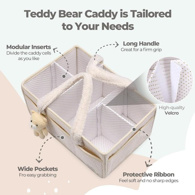 Baby Storage Basket Desktop Changing Storage Basket Wipes Storage Portable Baby Essentials Organizer Nursery Storage Basket Portable Storage Solution