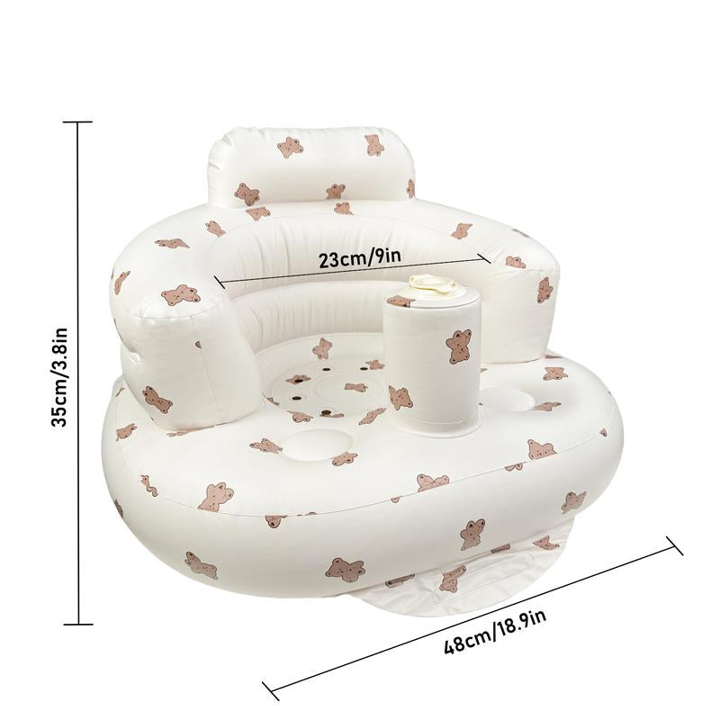 Inflatable Baby Seat 3+ Months, Built-In Air Pump Baby Seat for Kids, Toddler, Blow-Up Baby Chair with Back Support, Breathable Cover, Newborn Baby Essentials, Toddler Items, Baby Carrier Alternative, Baby Essentials & Baby Items, Christmas Baby Gift