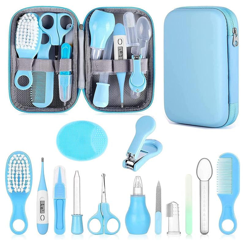 Baby Nail Trimmer Electric and Baby Grooming Kit,Baby Nail Clippers, 6 in 1 Baby Nail File,Nail File Baby Grooming Kit Manicure Set for Toddler or Adults,Blue