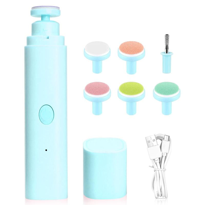 Baby Nail Trimmer Electric and Baby Grooming Kit,Baby Nail Clippers, 6 in 1 Baby Nail File,Nail File Baby Grooming Kit Manicure Set for Toddler or Adults,Blue