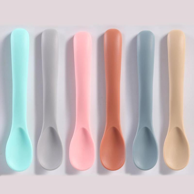Silicone Baby Spoon Set, Baby Feeding Spoon, Baby Utensils for Self Feeding, Safe Baby Feeding Tool for Home & Travel