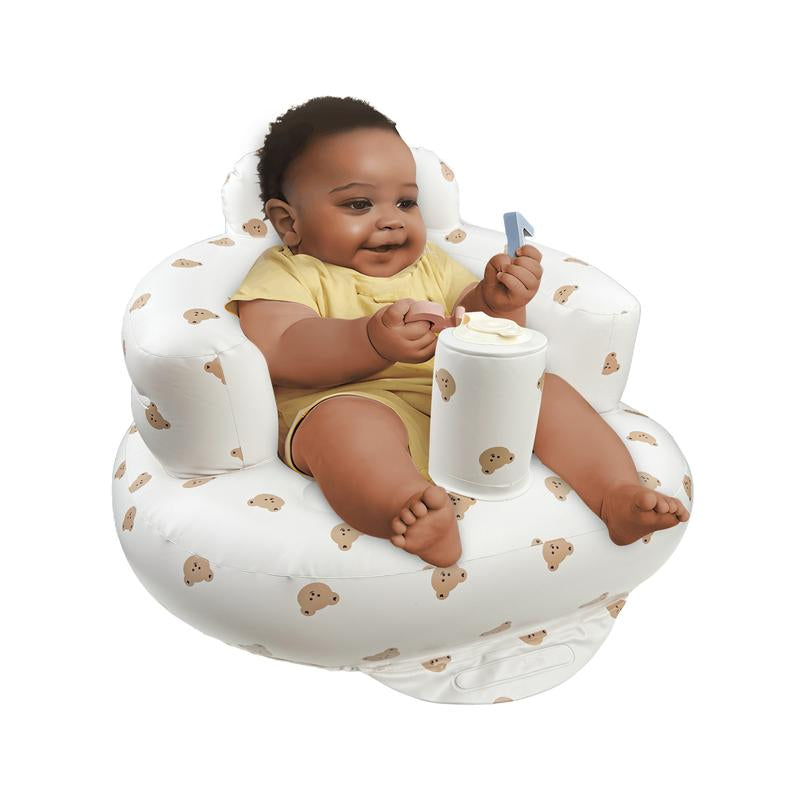 Inflatable Baby Seat 3+ Months, Built-In Air Pump Baby Seat for Kids, Toddler, Blow-Up Baby Chair with Back Support, Breathable Cover, Newborn Baby Essentials, Toddler Items, Baby Carrier Alternative, Baby Essentials & Baby Items, Christmas Baby Gift