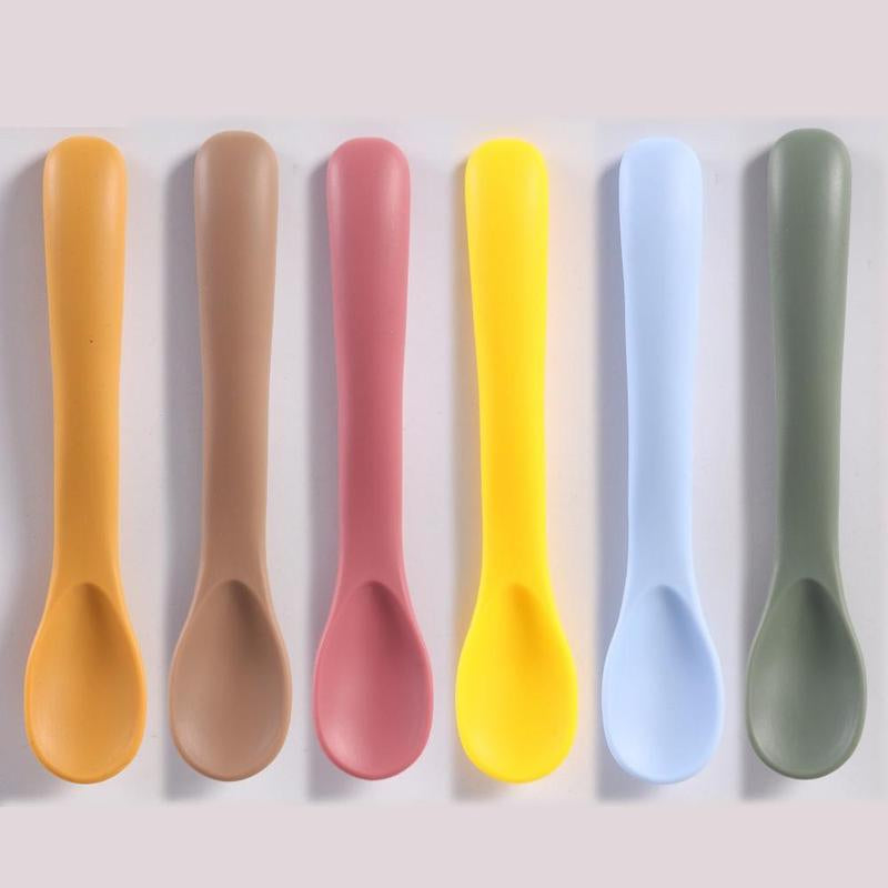 Silicone Baby Spoon Set, Baby Feeding Spoon, Baby Utensils for Self Feeding, Safe Baby Feeding Tool for Home & Travel