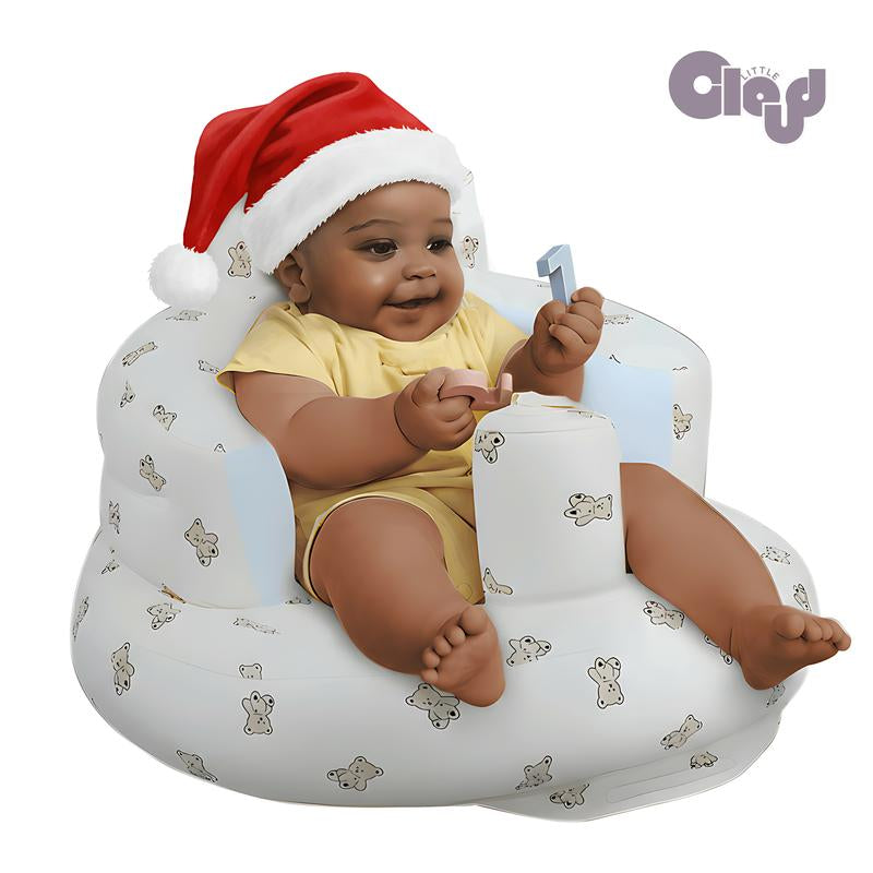 Inflatable Baby Seat 3+ Months, Built-In Air Pump Baby Seat for Kids, Toddler, Blow-Up Baby Chair with Back Support, Breathable Cover, Newborn Baby Essentials, Toddler Items, Baby Carrier Alternative, Baby Essentials & Baby Items, Christmas Baby Gift
