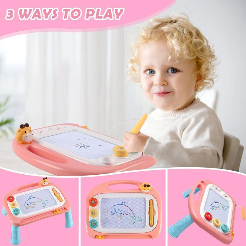 Toddler Toys, Toys for Girls, Magnetic Drawing Doodle Board Kids Toys Etch a Pad Sketch,Toddler Girl Toys for Educational Learning of Age 2 3 4 Girls Birthday Christmas Gifts,Pink