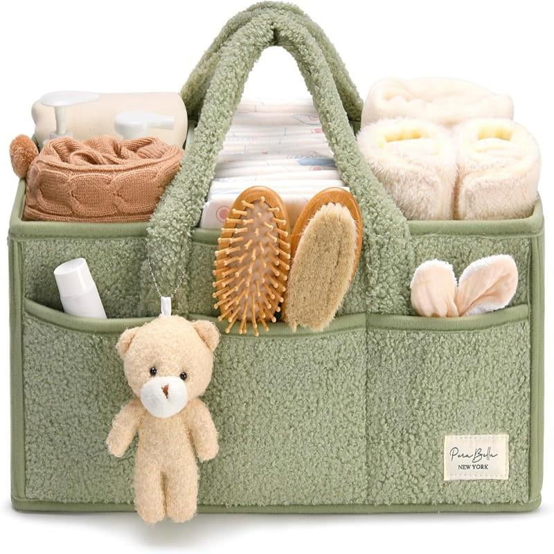 Baby Storage Basket Desktop Changing Storage Basket Wipes Storage Portable Baby Essentials Organizer Nursery Storage Basket Portable Storage Solution