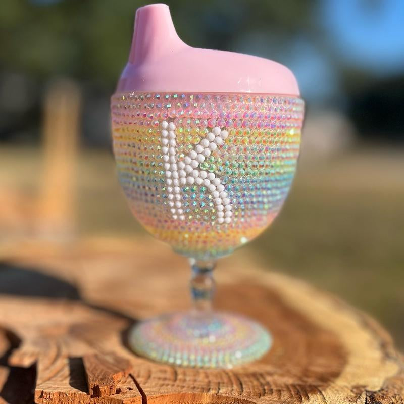 Bedazzled Wine Sippy Cup - Perfect for Kids - Ideal for Parties and Celebrations - Drinkware, Bottle