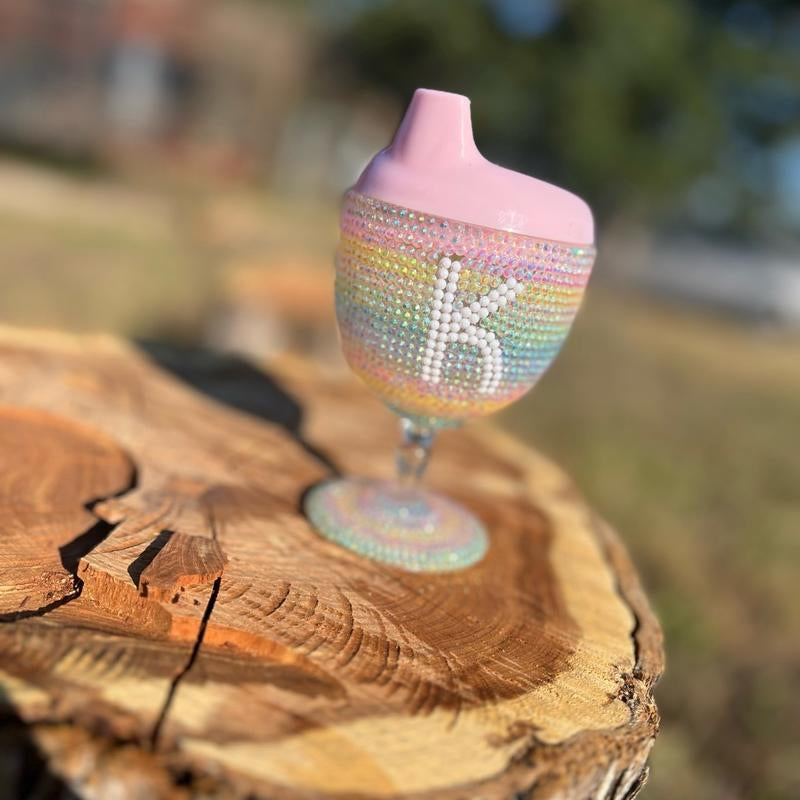 Bedazzled Wine Sippy Cup - Perfect for Kids - Ideal for Parties and Celebrations - Drinkware, Bottle