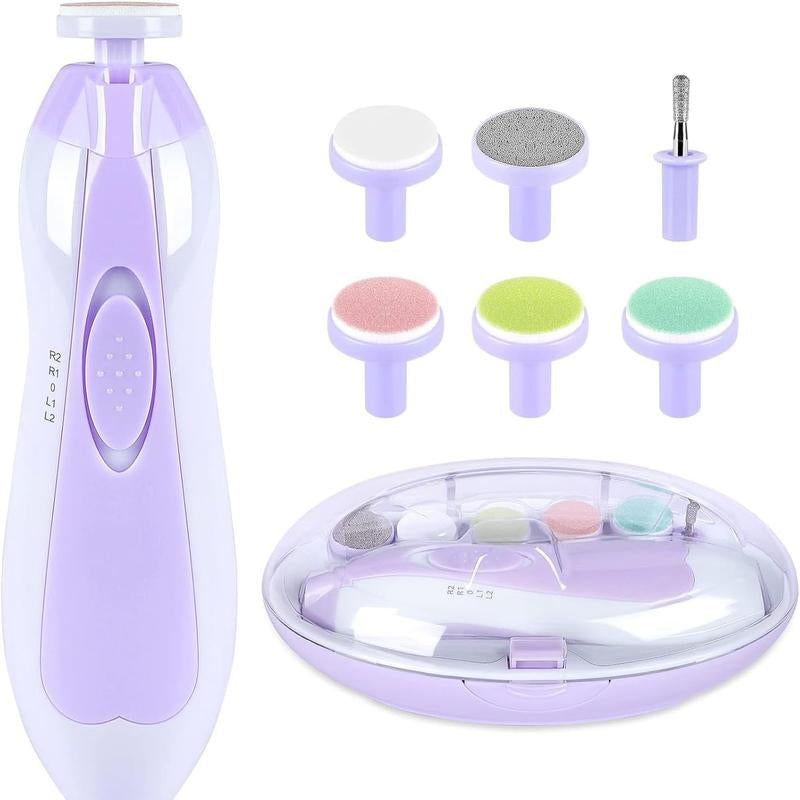 Baby Nail Trimmer Electric and Baby Grooming Kit,Baby Nail Clippers, 6 in 1 Baby Nail File,Nail File Baby Grooming Kit Manicure Set for Toddler or Adults,Blue
