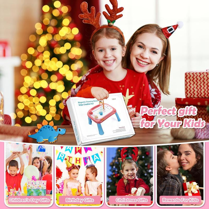 Toddler Toys, Toys for Girls, Magnetic Drawing Doodle Board Kids Toys Etch a Pad Sketch,Toddler Girl Toys for Educational Learning of Age 2 3 4 Girls Birthday Christmas Gifts，Pink