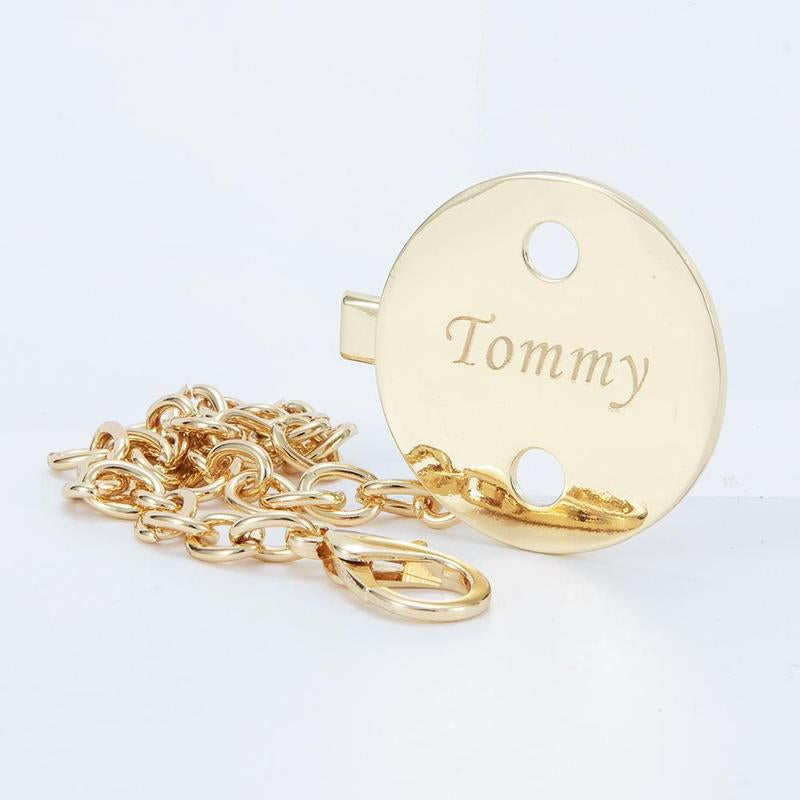 Custom Engraved Baby Name Pacifier & Clip Set – Personalized Baby Gift | Keepsake, Baby Shower, Newborn Essentials