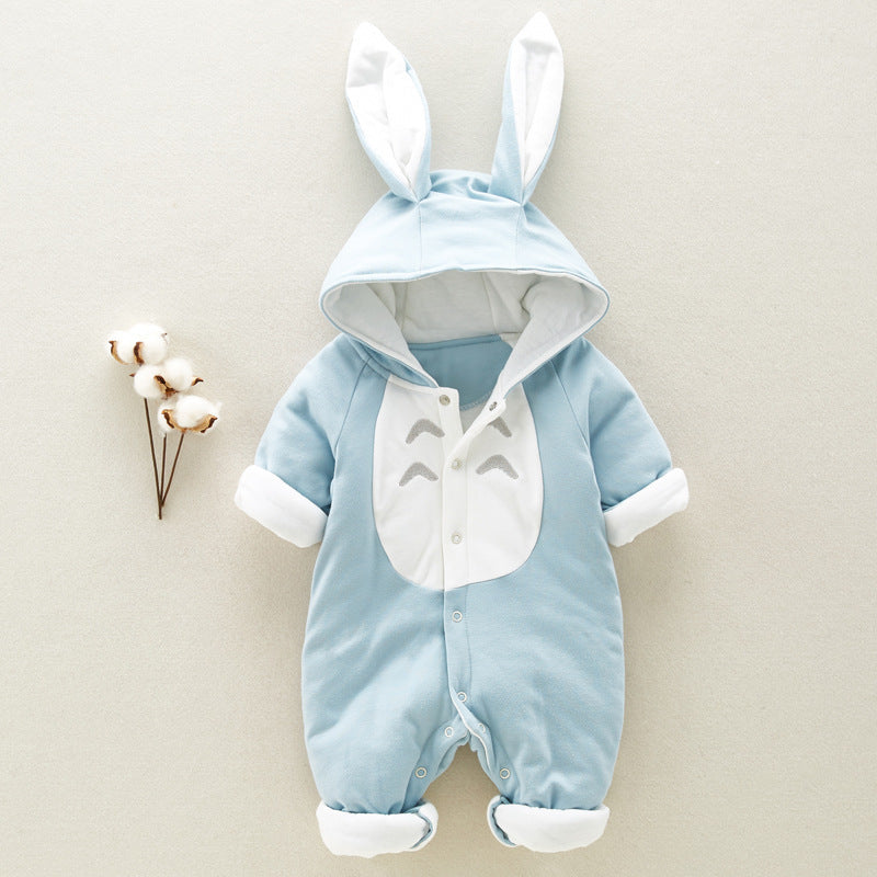 Baby Winter Romper - Hooded Cotton Padded Onesie for Newborns