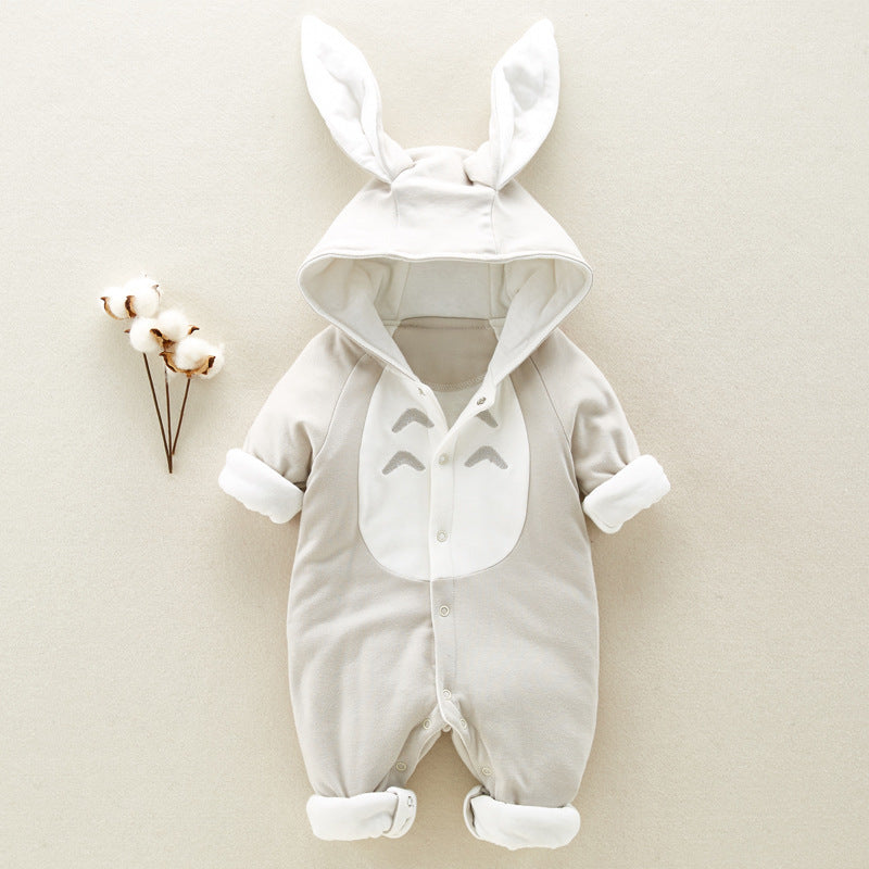 Baby Winter Romper - Hooded Cotton Padded Onesie for Newborns