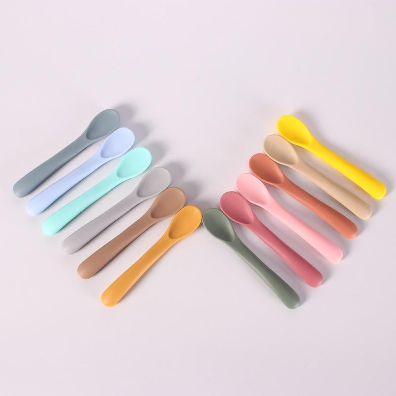 Silicone Baby Spoon Set, Baby Feeding Spoon, Baby Utensils for Self Feeding, Safe Baby Feeding Tool for Home & Travel