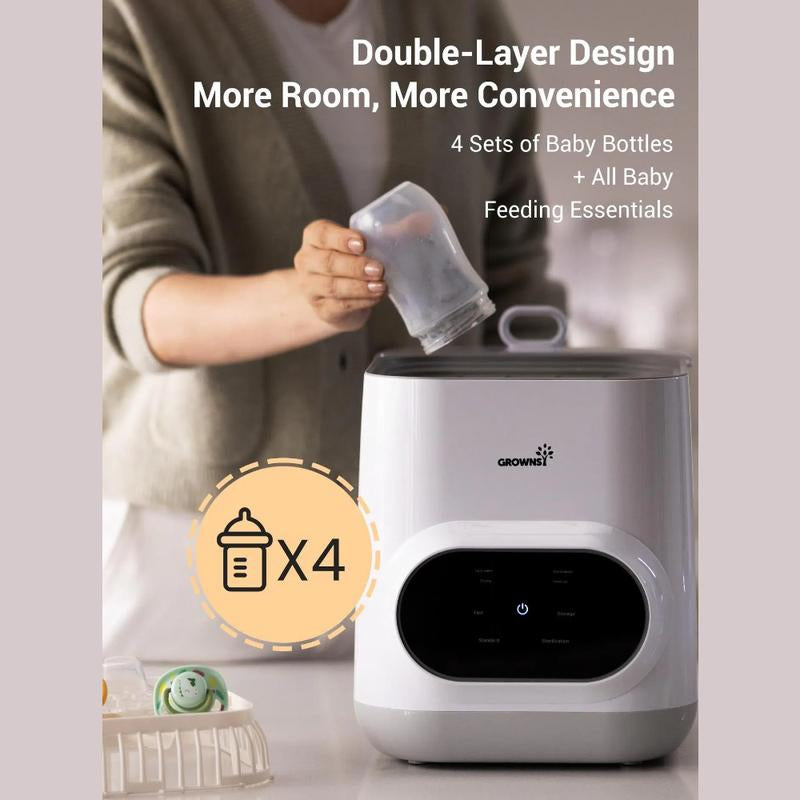 Grownsy Bottle Washer Pro, All-In-One Bottle Washer for Pump Parts,Baby Essentials,Baby Toys-Time Saving, 2025 New