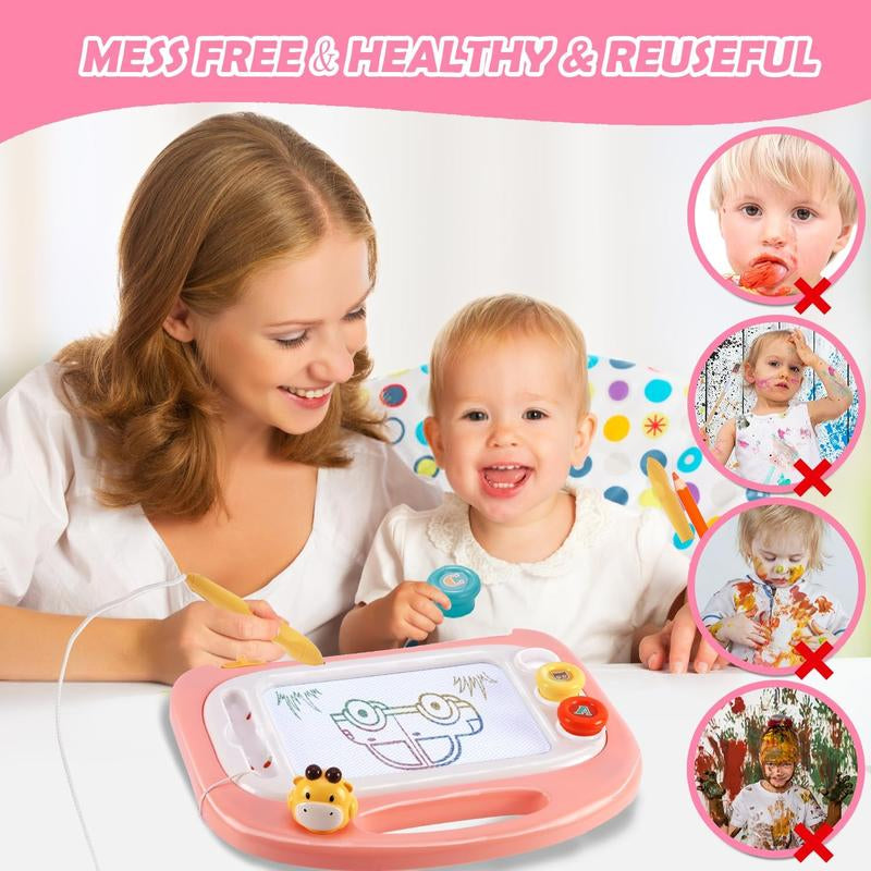 Toddler Toys, Toys for Girls, Magnetic Drawing Doodle Board Kids Toys Etch a Pad Sketch,Toddler Girl Toys for Educational Learning of Age 2 3 4 Girls Birthday Christmas Gifts，Pink
