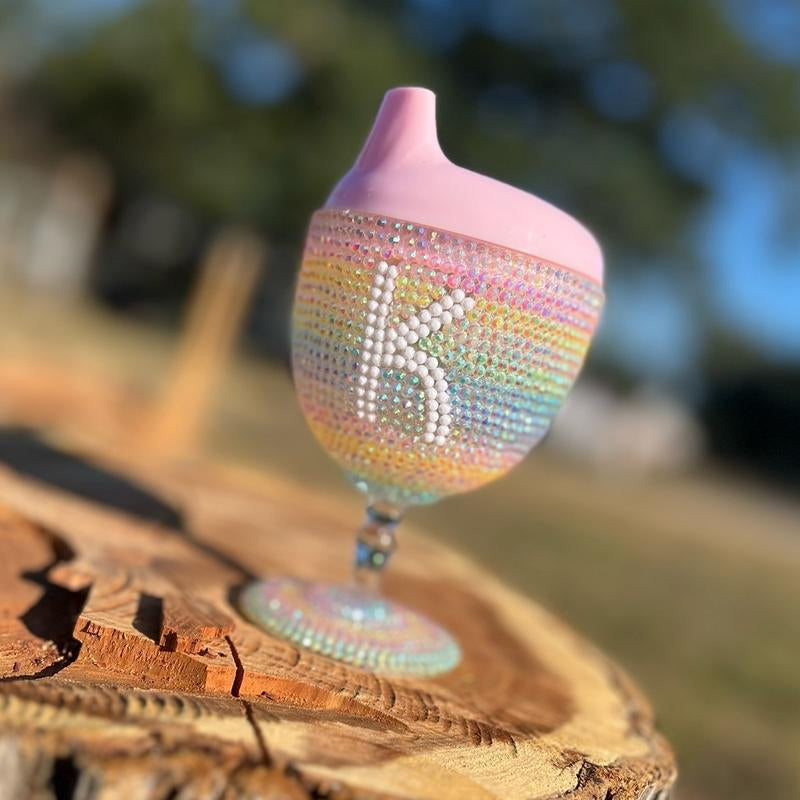 Bedazzled Wine Sippy Cup - Perfect for Kids - Ideal for Parties and Celebrations - Drinkware, Bottle