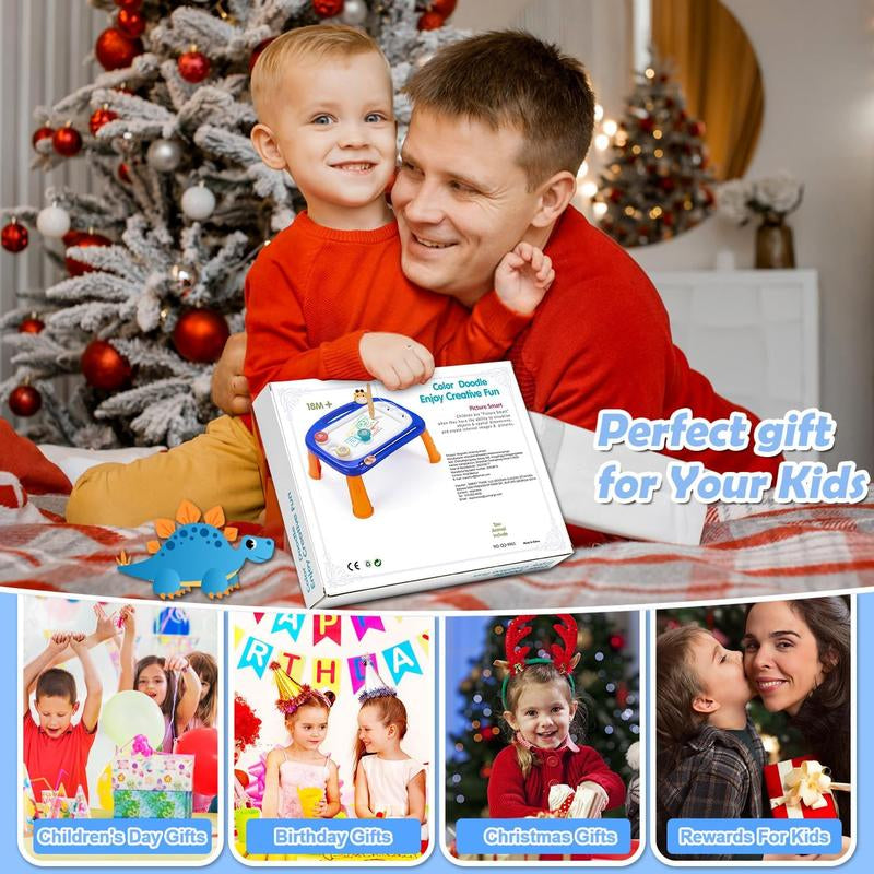 Toddlers Toys Ages2-3, Magnetic Drawing Board, Toddler Boy Toys for 2 3 Year Old, Doodle Board Pad Learning and Educational Toys for 2-3 Yr Kids Birthday Gifts - Blue