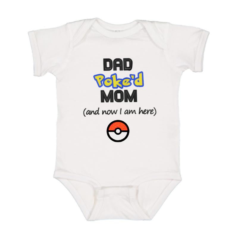 Dad Poked Mom Baby Snapsuit,Cartoon Onesie, Cartoon Baby Gift, Manga Onesie, Manga Baby Gift
