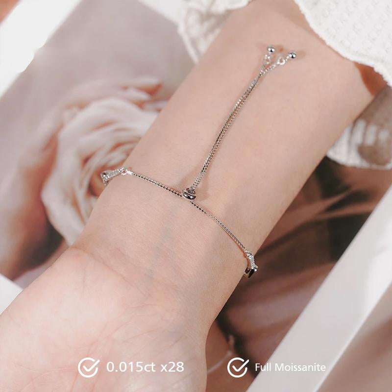 Xienna Heart Moissanite Bracelet 0.6 CT - round Cut - Lore Jewelry