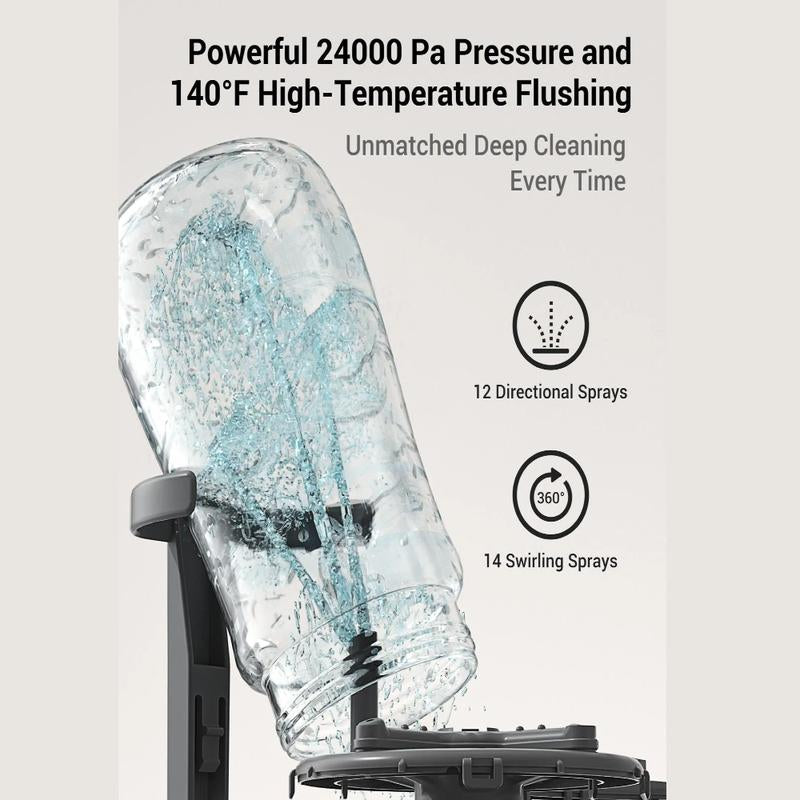 Grownsy Bottle Washer Pro, All-In-One Bottle Washer for Pump Parts,Baby Essentials,Baby Toys-Time Saving, 2025 New