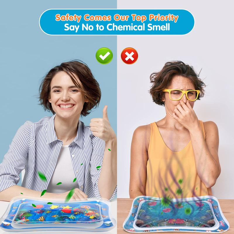 Inflatable Tummy Time Mat Premium Water Play Mat Toys Portable Strengthen Your Baby'S Muscles Sensory Board Playpen Tcg Playmat