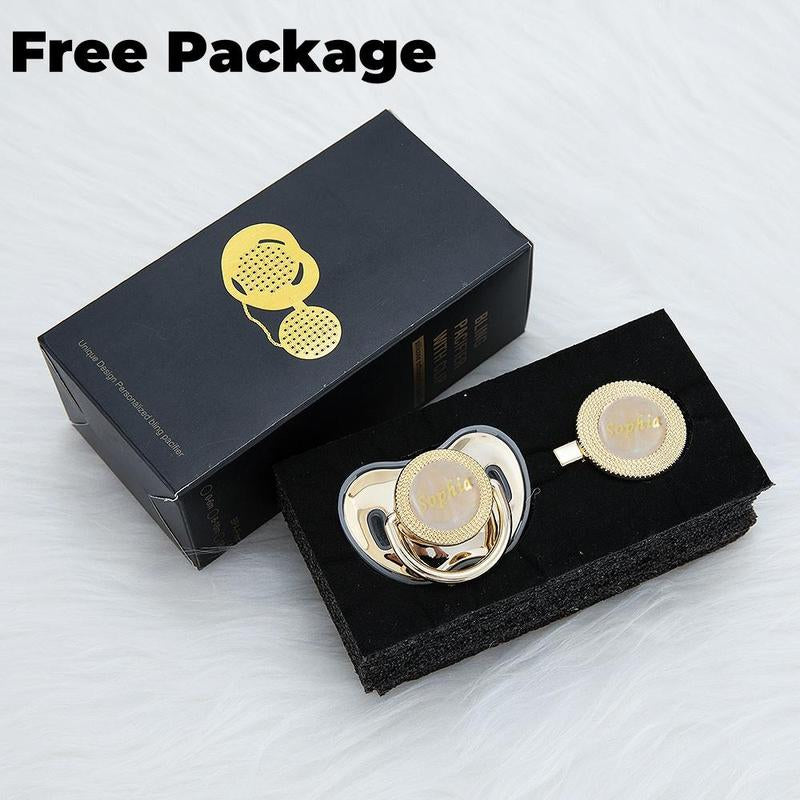 Custom Engraved Baby Name Pacifier & Clip Set – Personalized Baby Gift | Keepsake, Baby Shower, Newborn Essentials