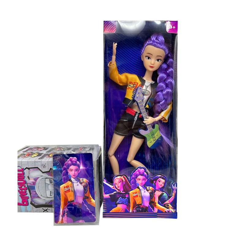 Kpop Demon Hunters Anime Action Figure Doll 11.5 Inches–12 Joint Movable Anime-Rumi, Mira and Zoey, Anime-Inspired Collectible Dolls, Mystery Box Merch Gift for Fans & Kids-Desk Display-Kpop Idol Merch Collectibles -Halloween Christmas Gift, Festivals
