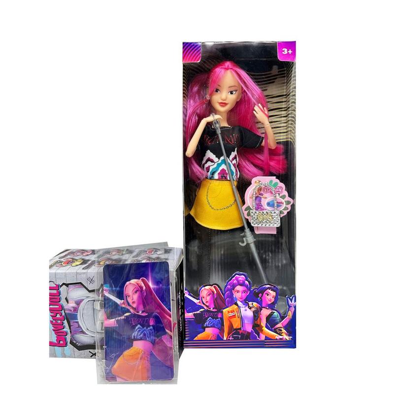 Kpop Demon Hunters Anime Action Figure Doll 11.5 Inches–12 Joint Movable Anime-Rumi, Mira and Zoey, Anime-Inspired Collectible Dolls, Mystery Box Merch Gift for Fans & Kids-Desk Display-Kpop Idol Merch Collectibles -Halloween Christmas Gift, Festivals