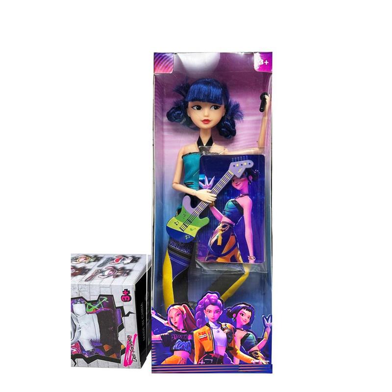 Kpop Demon Hunters Anime Action Figure Doll 11.5 Inches–12 Joint Movable Anime-Rumi, Mira and Zoey, Anime-Inspired Collectible Dolls, Mystery Box Merch Gift for Fans & Kids-Desk Display-Kpop Idol Merch Collectibles -Halloween Christmas Gift, Festivals